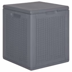 vidaXL Garden Storage Box Outdoor Storage Box Patio Chest Case Box PP Rattan - 90 L