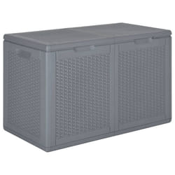 vidaXL Garden Storage Box Outdoor Storage Box Patio Chest Case Box PP Rattan - 180 L