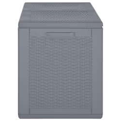vidaXL Garden Storage Box Outdoor Storage Box Patio Chest Case Box PP Rattan - 180 L