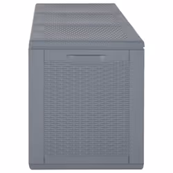 vidaXL Garden Storage Box Outdoor Storage Box Storage Shed PP Rattan 270 L