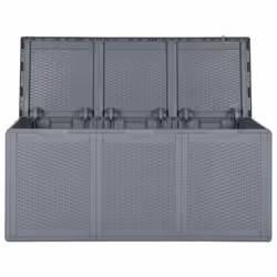 vidaXL Garden Storage Box Outdoor Storage Box Storage Shed PP Rattan 270 L - Additional view 4