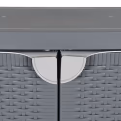 vidaXL Garden Storage Cabinet Outdoor Organiser Storage Cabinet PP Rattan - 2 shelves - Additional view 6