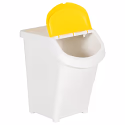 vidaXL Stackable Waste Bins Trash Garbage Can Rubbish Box with Lids 3pcs PP - white, 120 l