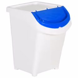 vidaXL Stackable Waste Bins Trash Garbage Can Rubbish Box with Lids 3pcs PP - white, 120 l - Additional view 6