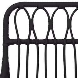 vidaXL Garden Dining Set Poly Rattan Black/Brown Multi Sizes 3/5/7/9 Piece - black, 80 x 80 x 74 cm/ 3 piece - Additional view 5