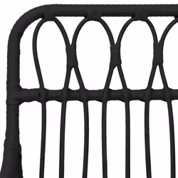 vidaXL 5 Piece Garden Dining Set Black Poly Rattan - Additional view 5