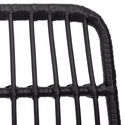 vidaXL Garden Dining Set Poly Rattan Black/Brown Multi Sizes 3/5/7/9 Piece - black, 80 cm table length/ 5 piece - Additional view 5