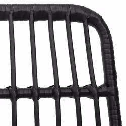 vidaXL Garden Dining Set Poly Rattan Black/Brown Multi Sizes 3/5/7/9 Piece - black, 140 cm table length/ 5 piece - Additional view 5