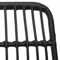 vidaXL 7 Piece Garden Dining Set Black Poly Rattan - Additional view 5