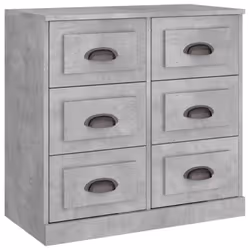 vidaXL Sideboards Storage Cabinet Cupboard Highboard 2 pcs Engineered Wood - concrete grey - Additional view 5