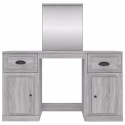 vidaXL Dressing Table Cosmetic Vanity Desk Makeup Table Bedroom with Mirror - grey sonoma - Additional view 5