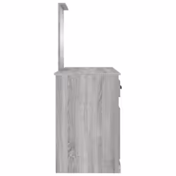 vidaXL Dressing Table Cosmetic Vanity Desk Makeup Table Bedroom with Mirror - grey sonoma - Additional view 6