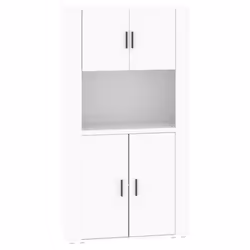 vidaXL Highboard White Engineered Wood Cupboard Sideboard Storage Cabinet