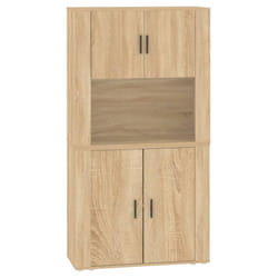 vidaXL Highboard Sonoma Oak Engineered Wood Cupboard Sideboard Storage Cabinet