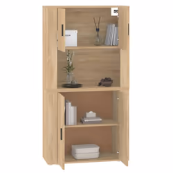 vidaXL Highboard Sonoma Oak Engineered Wood Cupboard Sideboard Storage Cabinet - Additional view 6