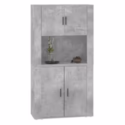 vidaXL Highboard Concrete Grey Engineered Wood Cupboard Sideboard Cabinet - Additional view 5