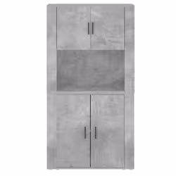 vidaXL Highboard Concrete Grey Engineered Wood Cupboard Sideboard Cabinet - Additional view 7