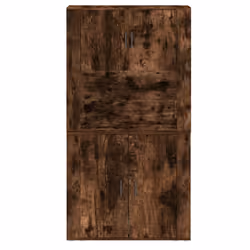 vidaXL Highboard Smoked Oak Engineered Wood Cupboard Sideboard Storage Cabinet - Additional view 7