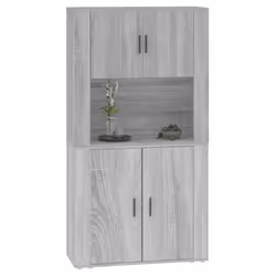 vidaXL Highboard Grey Sonoma Engineered Wood Cupboard Sideboard Side Cabinet - Additional view 5