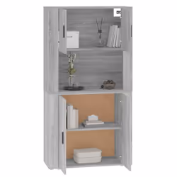 vidaXL Highboard Grey Sonoma Engineered Wood Cupboard Sideboard Side Cabinet - Additional view 6