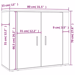 vidaXL Highboard Engineered Wood Sideboard Home Storage Cabinet Multi Colours - white - Additional view 10