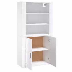 vidaXL Highboard Engineered Wood Sideboard Home Storage Cabinet Multi Colours - white - Additional view 5