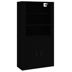 vidaXL Highboard Engineered Wood Sideboard Home Storage Cabinet Multi Colours - black