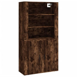 vidaXL Highboard Engineered Wood Sideboard Home Storage Cabinet Multi Colours - smoked oak