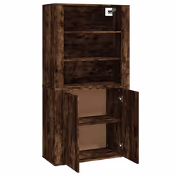 vidaXL Highboard Engineered Wood Sideboard Home Storage Cabinet Multi Colours - smoked oak - Additional view 5