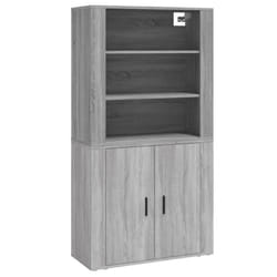 vidaXL Highboard Engineered Wood Sideboard Home Storage Cabinet Multi Colours - grey sonoma