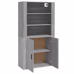 vidaXL Highboard Engineered Wood Sideboard Home Storage Cabinet Multi Colours - grey sonoma - Additional view 5