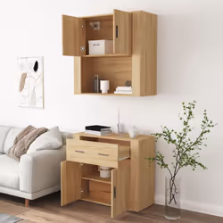 vidaXL Highboard Sonoma Oak Engineered Wood Cupboard Sideboard Storage Cabinet - Additional view 4