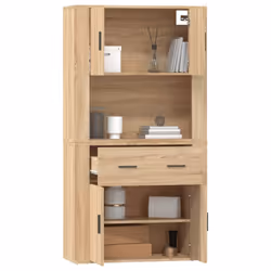 vidaXL Highboard Sonoma Oak Engineered Wood Cupboard Sideboard Storage Cabinet - Additional view 6