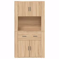 vidaXL Highboard Sonoma Oak Engineered Wood Cupboard Sideboard Storage Cabinet - Additional view 7