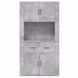 vidaXL Highboard Concrete Grey Engineered Wood Cupboard Sideboard Cabinet - Additional view 7