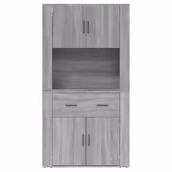 vidaXL Highboard Grey Sonoma Engineered Wood Cupboard Sideboard Side Cabinet - Additional view 7