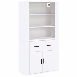 vidaXL Highboard Engineered Wood Sideboard Storage Cupboard Multi Colours - white - Additional view 5