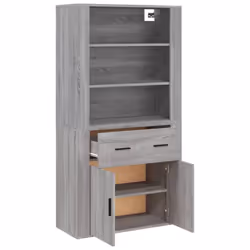 vidaXL Highboard Engineered Wood Sideboard Storage Cupboard Multi Colours - grey sonoma - Additional view 5