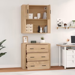 vidaXL Highboard Sonoma Oak Engineered Wood Cupboard Sideboard Storage Cabinet - Additional view 4