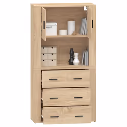 vidaXL Highboard Sonoma Oak Engineered Wood Cupboard Sideboard Storage Cabinet - Additional view 6