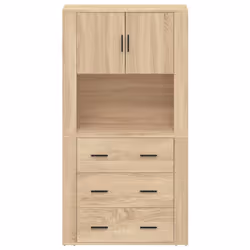 vidaXL Highboard Sonoma Oak Engineered Wood Cupboard Sideboard Storage Cabinet - Additional view 7