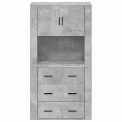 vidaXL Highboard Concrete Grey Engineered Wood Cupboard Sideboard Cabinet - Additional view 7