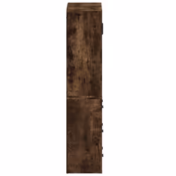 vidaXL Highboard Smoked Oak Engineered Wood Cupboard Sideboard Storage Cabinet - Additional view 8