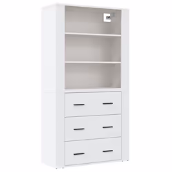 vidaXL Highboard Engineered Wood Sideboard Storage Cupboard Multi Colours - white - Additional view 5