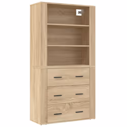 vidaXL Highboard Engineered Wood Sideboard Storage Cupboard Multi Colours - sonoma oak