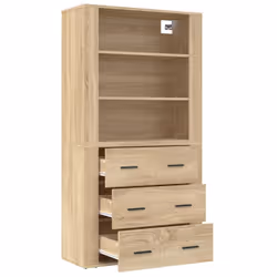 vidaXL Highboard Engineered Wood Sideboard Storage Cupboard Multi Colours - sonoma oak - Additional view 5