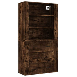 vidaXL Highboard Engineered Wood Sideboard Storage Cupboard Multi Colours - smoked oak