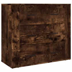 vidaXL Highboard Engineered Wood Sideboard Storage Cupboard Multi Colours - smoked oak - Additional view 6