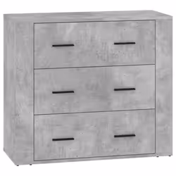 vidaXL 3x Sideboards Engineered Wood Cupboard Storage Cabinet Multi Colours - concrete grey - Additional view 6
