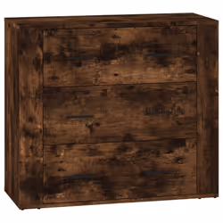 vidaXL 3x Sideboards Engineered Wood Cupboard Storage Cabinet Multi Colours - smoked oak - Additional view 6